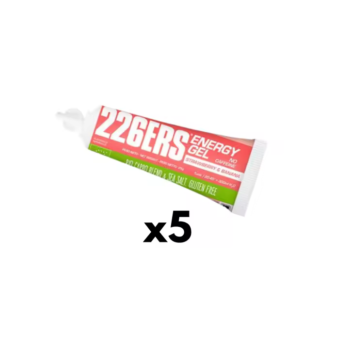 226ERS PACK 5 ENERGY GEL BIO FRESA PLÁTANO SIN CAFEÍNA - 1