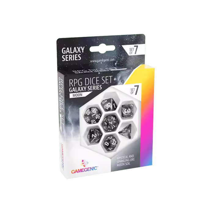 Pack 7 Dados Moon RPG Accesorios Dados Gamegenic - 1