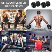 HOMCOM Juego de Mancuernas Ajustables Juego de Pesas y Mancuernas 8x5 kg 4x1,5 kg y 2 Barras Total 50 kg para Ejercicio Entrenamiento en Casa Gimnasio Oficina Negro - details 4