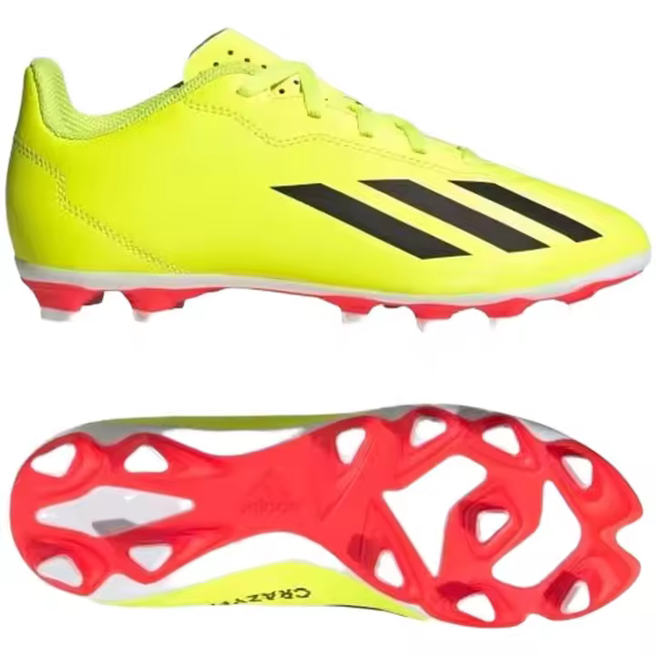 Botas de Futbol Adidas X Crazyfast Club Fxg para niños unisex en color amarillo - 1