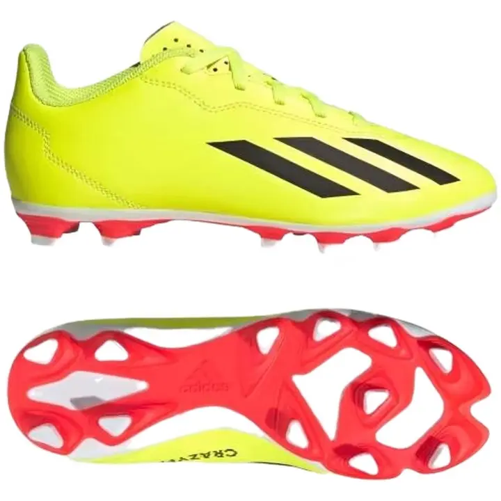 Botas de Futbol Adidas X Crazyfast Club Fxg para niños unisex en color amarillo - 1