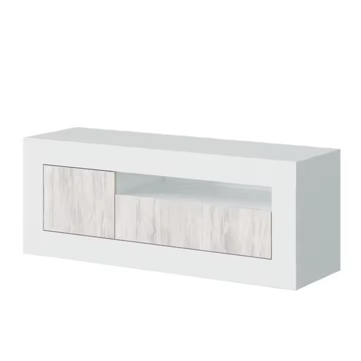 Ventamuebles MUEBLE TV NEVA 2 PUERTAS Blanco Velho y Artk 53x139x42 Cm - 1