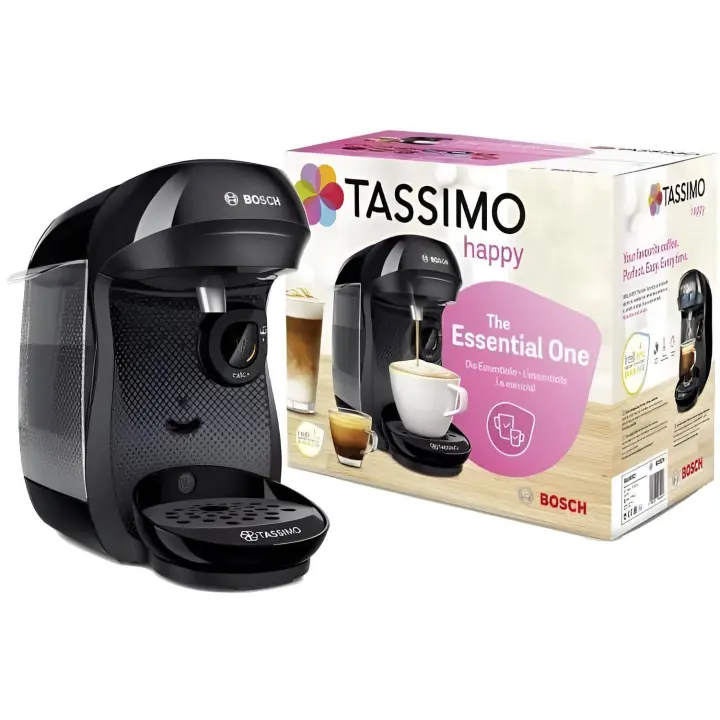 Bosch TAS1002NV - Cafetera Multibebidas Tassimo Happy, Color Negra - 1
