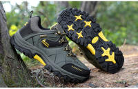 Botas De Moda Para Hombres Zapatillas De Senderismo Al Aire Libre Antideslizantes Suela De Goma Microfibra Impermeables Para Montaña - details 10