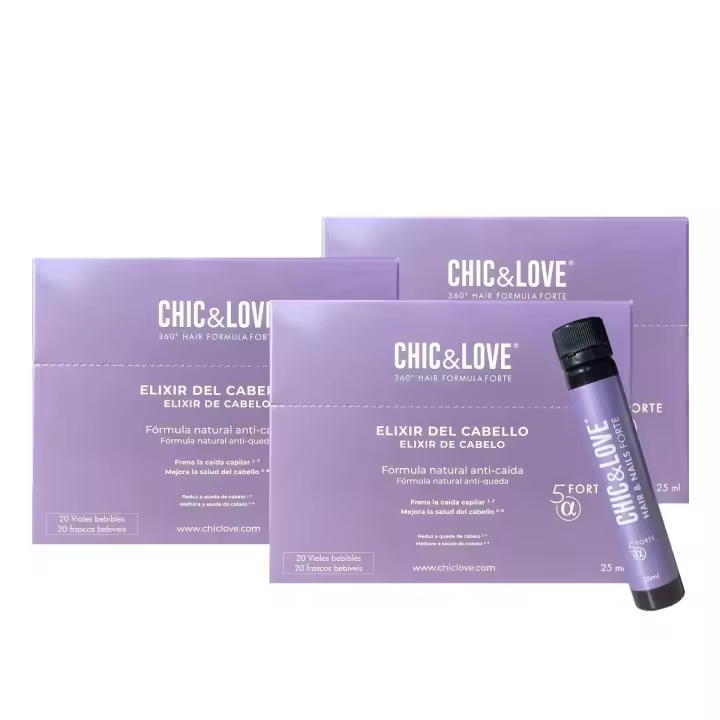 Chic & Love Wellness 360 Hair Formula Pack 20 Viales, Cabello y uñas - 1