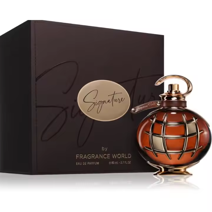 Perfume árabe unisex Signature Pearl Fragance World 80ml, Lujoso sofisticado extracto de perfume femenino y masculino, Fragancia duradera, lujosa única amaderada, leñosa oriental NOVEDAD - 1