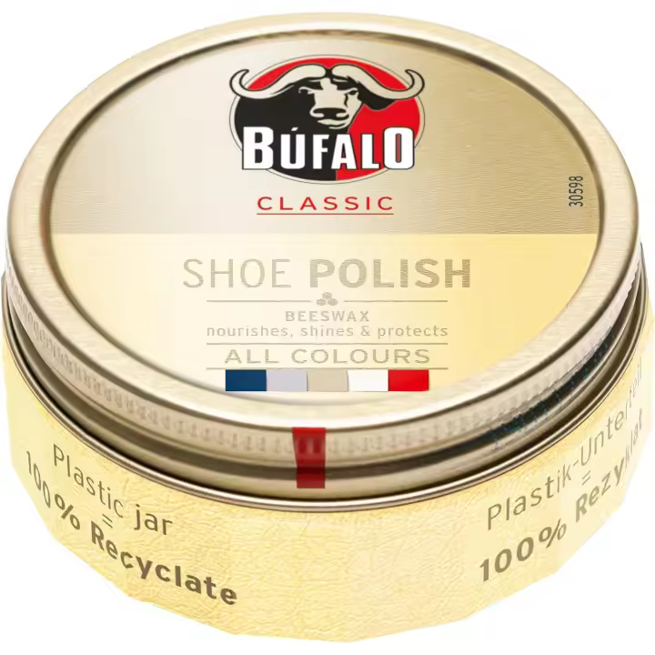 Bufalo Classic - Betún para Zapatos - Cuidado del Calzado - Crema Color Neutral - Piel Suave y Flexible - 1