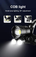 Linterna Frontal Super Potente XHP360 COB Con Zoom Telescópico Luz LED Rechargeable USB Para Pesca Nocturna Rescate Caving Y Caza - details 8