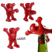 Abreviador De Vino Rojo Villano Broma Para Cerveza Pequeño Hombre Rojo Regalo Para San Valentín Navidad Fiesta De Casa - details 0