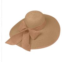 Sombrero De Paja Para Mujer Con Lazo Amplio Y Plegable Protección Solar De Playa Estilo Panama Casual Unisex Tamaño Adulto - details 10