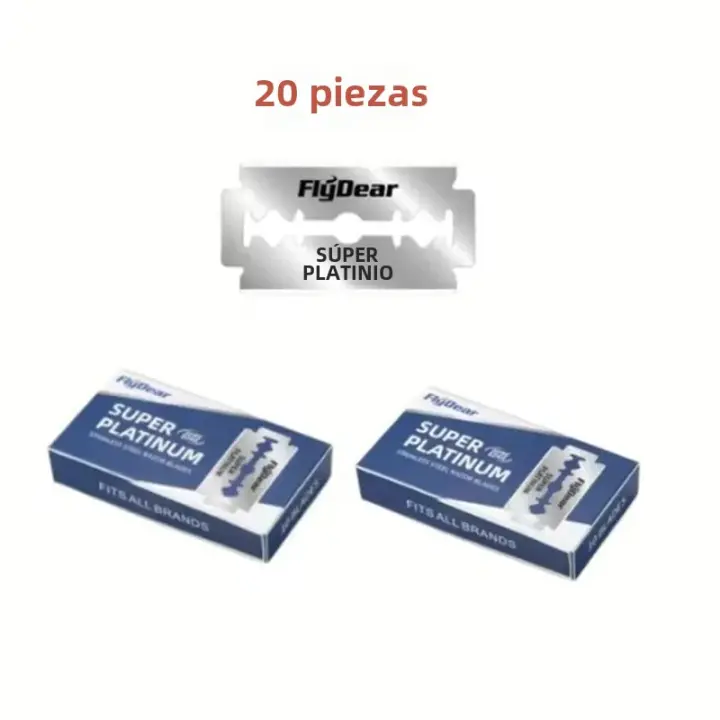 Juego De Afeitado Tradicional Para Barba Doble Fuerza Cuchillo De Seguridad Para Hombres Accesorios De Peluquero Cuchillo De Afeitar De Acero Inoxidable - 1