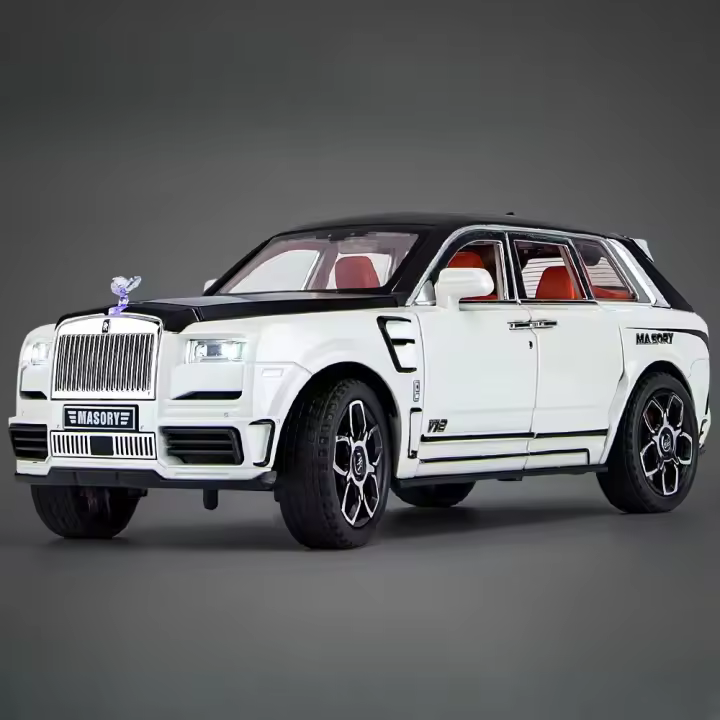 Modelo De Coche Rolls Royce Cullinan Mansory a Escala 1:24 Con Luz Y Sonido Cuero Asiento Simulación De SUV Para Niños Regalo Con Ruedas De Goma Y Cuerpo De Aleación - 1