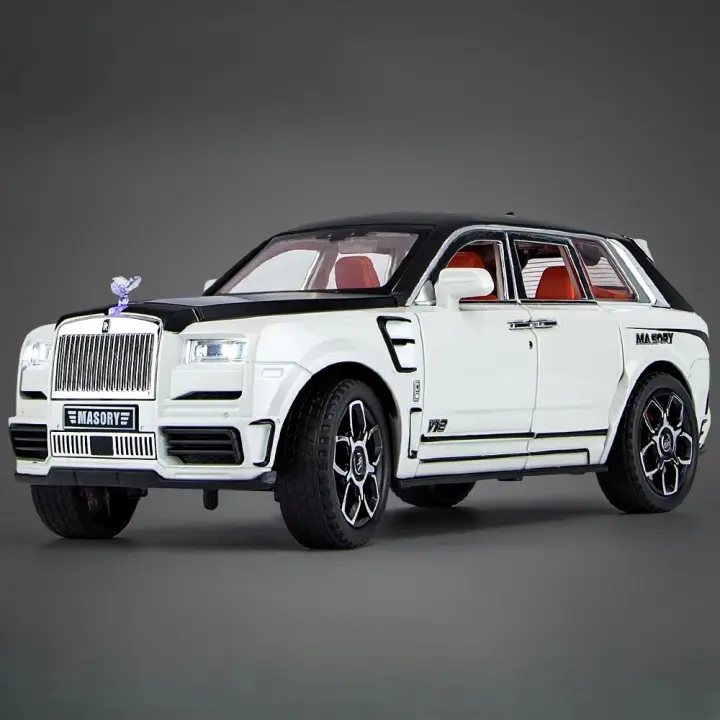 Modelo De Coche Rolls Royce Cullinan Mansory a Escala 1:24 Con Luz Y Sonido Cuero Asiento Simulación De SUV Para Niños Regalo Con Ruedas De Goma Y Cuerpo De Aleación - 1