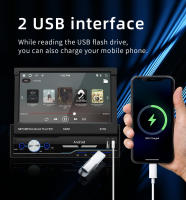 Reproductor De Radio Para Coche 1Din Pantalla Táctil Retráctil De 7 Pulgadas MP5 Con CarPlay Sin Fios Android Auto Mirror Link WiFi GPS - details 14