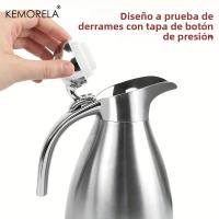 KEMORELA Termo De Acero Inoxidable 1.0L Para Agua Caliente Y Fría Hervidor De Agua Aislado Con Botón Para Mantener Caliente Café Té - details 7