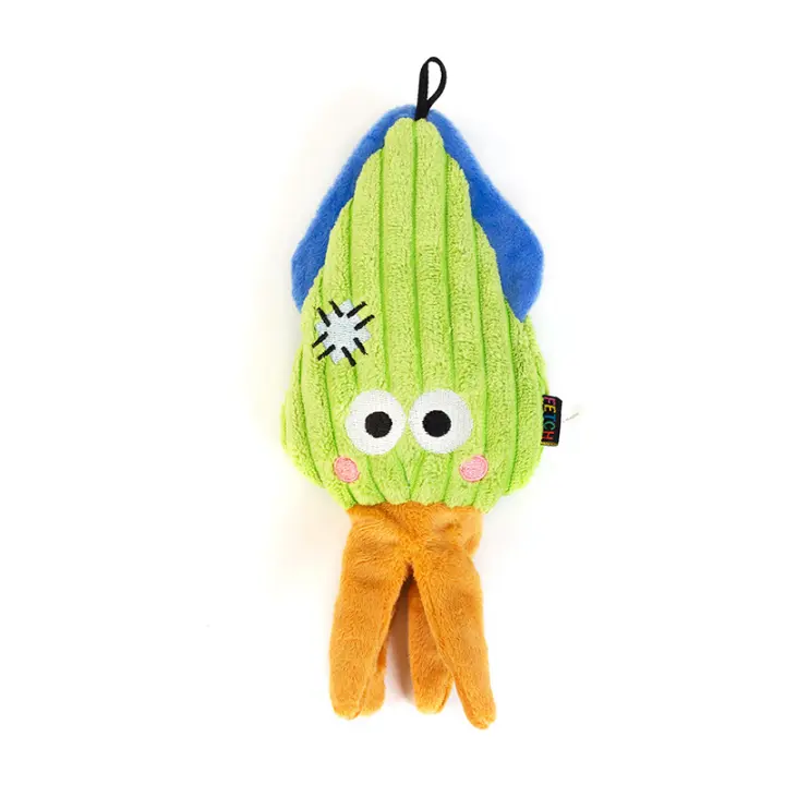 Juguetes De Peluche Para Perros Serie Tropical Marina Calamar/Araña marina/Máscara Squeaky Suaves Adecuados Para Perros Pequeños Y Grandes Entrenamiento De Mascotas - 1
