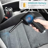 Bomba de aire comprimido, potente plumero eléctrico inalámbrico para la limpieza del ordenador, sin gas. Batería recargable 6000mAh. Potencia de 33000 rpm. Carga rápida 10W - details 3