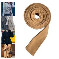 Las mujeres de lana abrigo cintura cinturón ancho cinturón versátil cintura tie SASH trench coat cinturón lo suficientemente largo para abrigos compras - details 3