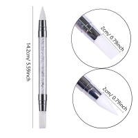1Pc Lápiz De Silicona Para Diseño De Uñas Con Doble Punta Herramienta Precisa Para Arte De Uñas Brocha De Puntos Brillantes Para 3D Carving - details 3