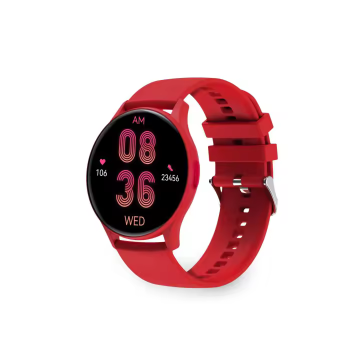 Ksix core smartwatch - pantalla amoled 1,43? - autonomia 5 dias - modos deporte y salud, llamadas, asistentes de voz - sumergible - color rojo - 1