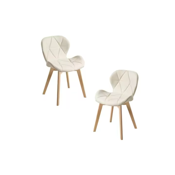Pack 2 Sillas Zie Tela - Beige - 1