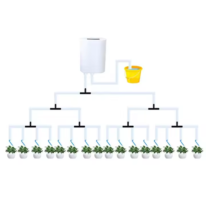 Controlador De Riega Automático Para Plantas De Flores Con 8/12/16 Cabezas Herramienta De Riego Self-Watering Sistema De Riega Por Goteo Con Timer Para Jardín - 1
