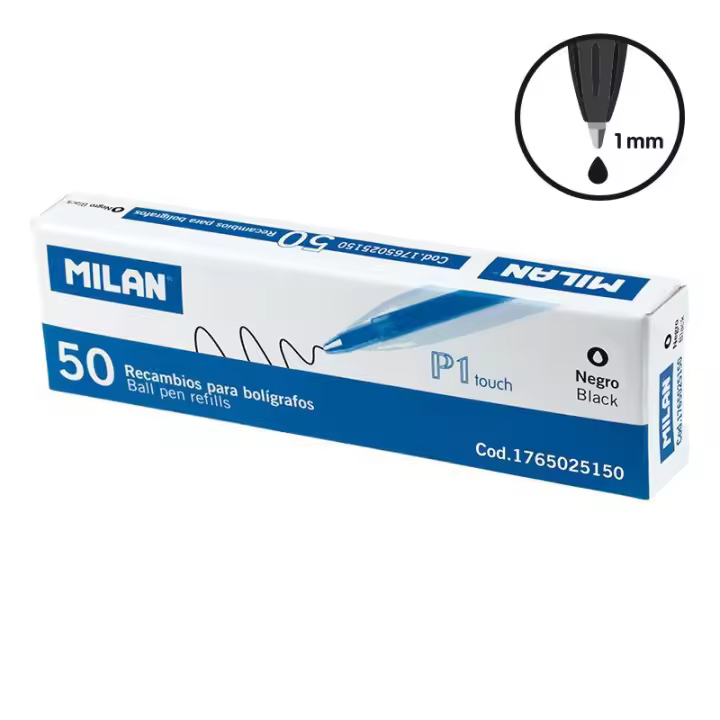 MILAN Caja 50 Minas de recambio P1 Touch Negro - 1