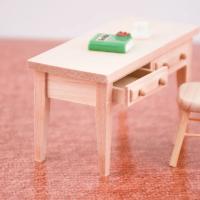 Muebles De Casa De Muñecas a Escala 1:12 Miniatura De Libro Y Escritorio Modelo De Decoración Para Mesa Material De Madera - details 3