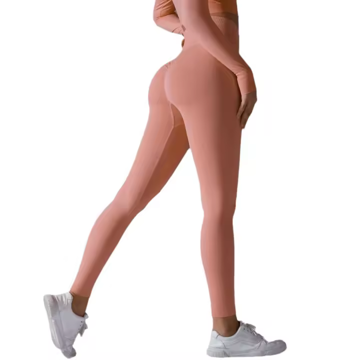 Pantalones deportivos lisos para mujer con elevación, ropa de yoga, leggings de gimnasio, entrenamiento para mujer, leggings sin costuras para mujer - 1