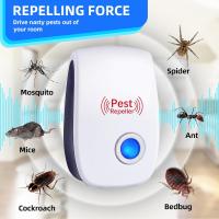 Repelente de insectos ultrasónico, paquete de 2 repelente de mosquitos ultrasónico repelente de mosquitos electrónico profesional repelente de ratones ultrasónico para insectos, moscas, cucarachas, arañas - details 7