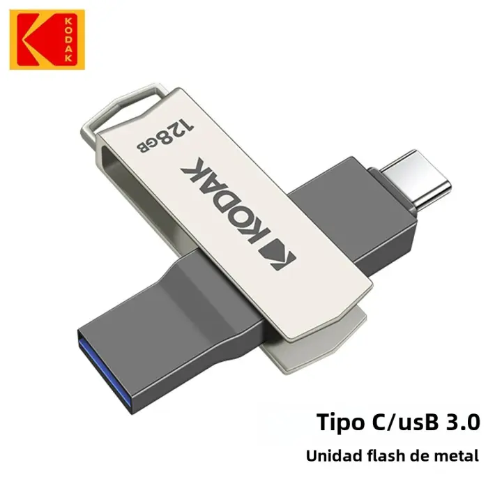 KODAK Pendrive 2 En 1 Tipo C OTG USB 3,0 de Metal 256GB 128GB 64 32GB Disco Duro Para Teléfono Android PC Portátil - 1