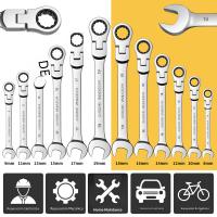 Llave De Eje Pivote Flexible 1 Pieza Herramienta De Mano Metrิกa Para Auto Y Reparación Del Hogar Con Cabeza Doble Y Antideslizante - details 3