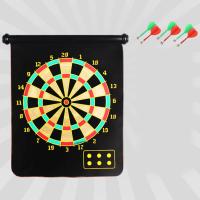 Tablero con dardos de doble cara, juego seguro para interior y exterior, juego de tablero magnético enrollable para niños - details 3