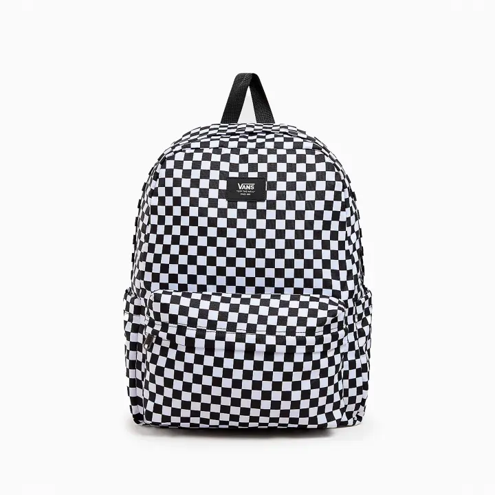 Mochila Vans Old Skool Check para Mujer Negra & Blanca con 22L Capacidad / Sabas Shop - 1