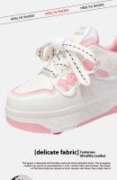 Nuevos Patines LED Para Niñas Cuatro Ruedas Invisible Zapatillas De Rodar Para Niños Y Niñas Algodón Transpirable Caña De Madera Material De Suela De Goma - details 5