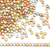 200pcs De Cuentas De Flor En Forma De 6mm CCB Platinadas En Oro Y Plata Para Accesorios De Joyería DIY Collares Pulseras - details 1