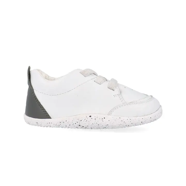 Bobux Xplorer Sport White + Smoke - Zapatos infantiles de piel con abertura elástica - 1
