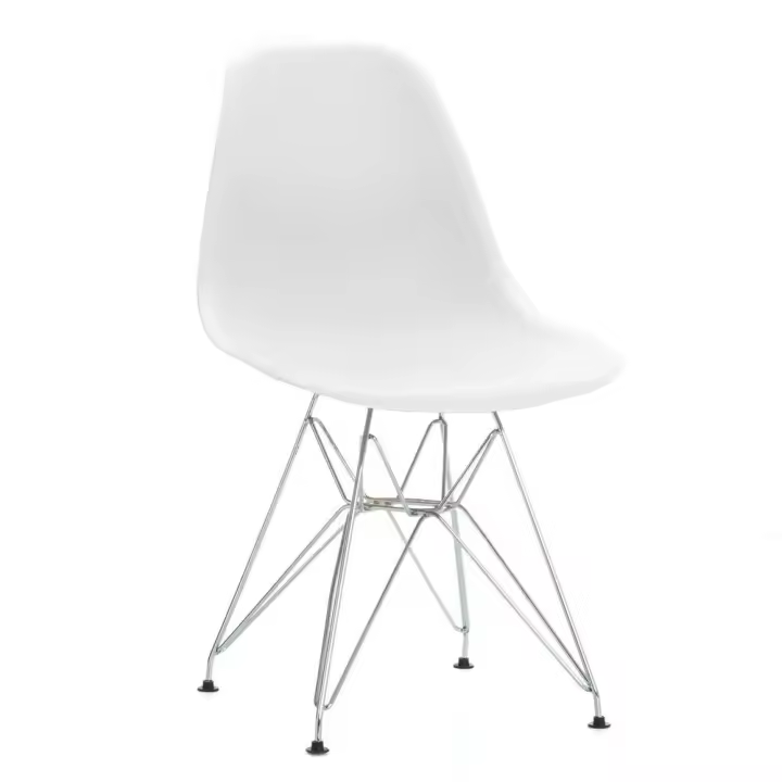 Silla TOWER, cromada, polipropileno blanco* - 1
