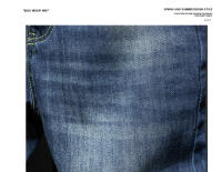 Nuevos Jeans Azul Vintage Para Hombre Estilo Coreano Callejero Moda Slim Stretch Calidad Superior Pantalones De Densidad Hip Hop Streetwear - details 3