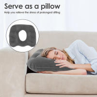 Cojín Donut Inflable Ajustable Ligero Y Resistente Al Desbordamiento Silla De Apoyo Para Alivio De La Dorado Y Moderno Para Adultos - details 1