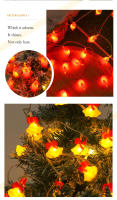 Luces De Navidad LED De Santa Claus Y Campana Para Decoración De Pared Puerta Habitación Fiesta De Año Nuevo Foco Blanco Cálido Fuente De Alimentación De Pilas - details 5
