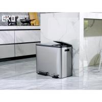 EKO Cubo de Basura con Pedal Ecocasa Plateado Mate Papelera Cocina Capacidad 2 x 15 L,  30 L,  30 + 15 L y mas - details 2
