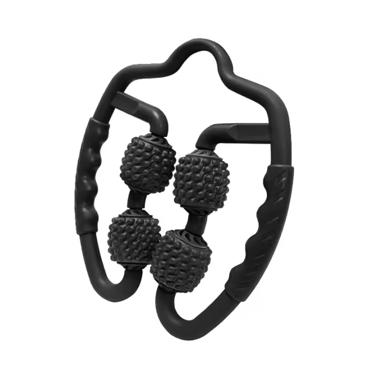 Rodillo muscular de seis ruedas mejorado: masajeador de brazos y piernas, rodillo para antebrazos y pantorrillas, soporte para codo de tenista para hombres y síndrome del túnel carpiano. - 1