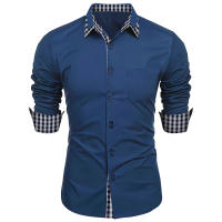 Camisa Rayada Para Hombre Otoño 2024 Estilo Casual De Negocios Manga Larga Con Botones Cuello En V Comodidad Y Estilo Para Oficina - details 6
