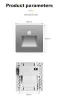 Lámpara De Pared LED Con Sensor De Movimiento Infrarrojo Para Escaleras Luz Nocturna Sensor De Human Induction Para Pasillo Y Dormitorio - details 6
