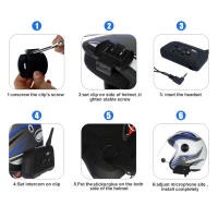 EJEAS V6 Pro/V4 Soporte De Moto Bluetooth Para Casco Metal 3.5mm Accesorios Para Interfono Vnetphone Teleheer Regalo - details 3