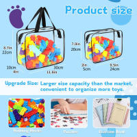 Bolsas De Almacenamiento Para Juguetes Y Bloques De Construcción Transparente PVC Impermeable Organizador Portátil Con Cierre De Cremallera Para Juegos De Mesa Y Rompecabezas - details 1