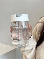Botella De Agua Transparente 550ML Para Niñas Botella Portátil Para Exteriores Reutilizable Material Plástico Instructions De Limpieza Lavado a Mano - details 1