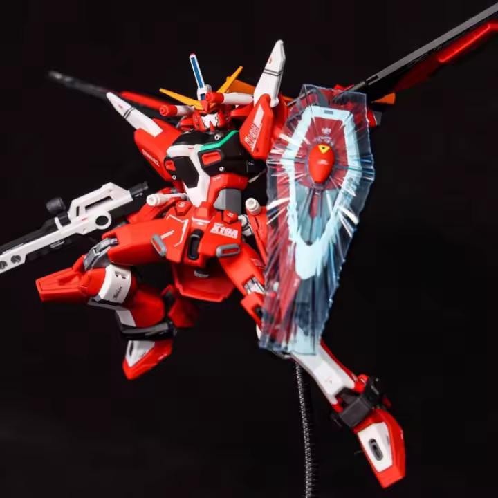 Figura De Acción Mecha INFINITE JUSTICE ZGMF-X19A Roja 1/144 Con Base Para Decoración De Escritorio Juguete Para Niños Regalo - 1
