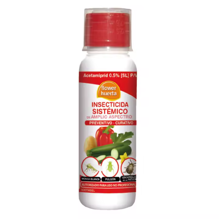 INSECTICIDA SISTEMICO AMPLIO ESPECTRO ACETAMIPRID 500cc FLOWER - 1